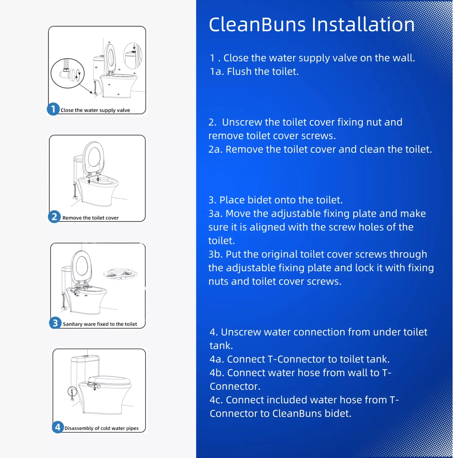 CleanBuns Easy Install Bidet Attachment